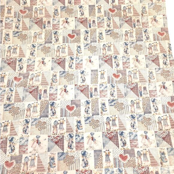 Handmade Other - Vintage 1980's Handmade Holly Hobbie 42x43.5 Lightweight Baby Blanket/ Quilt